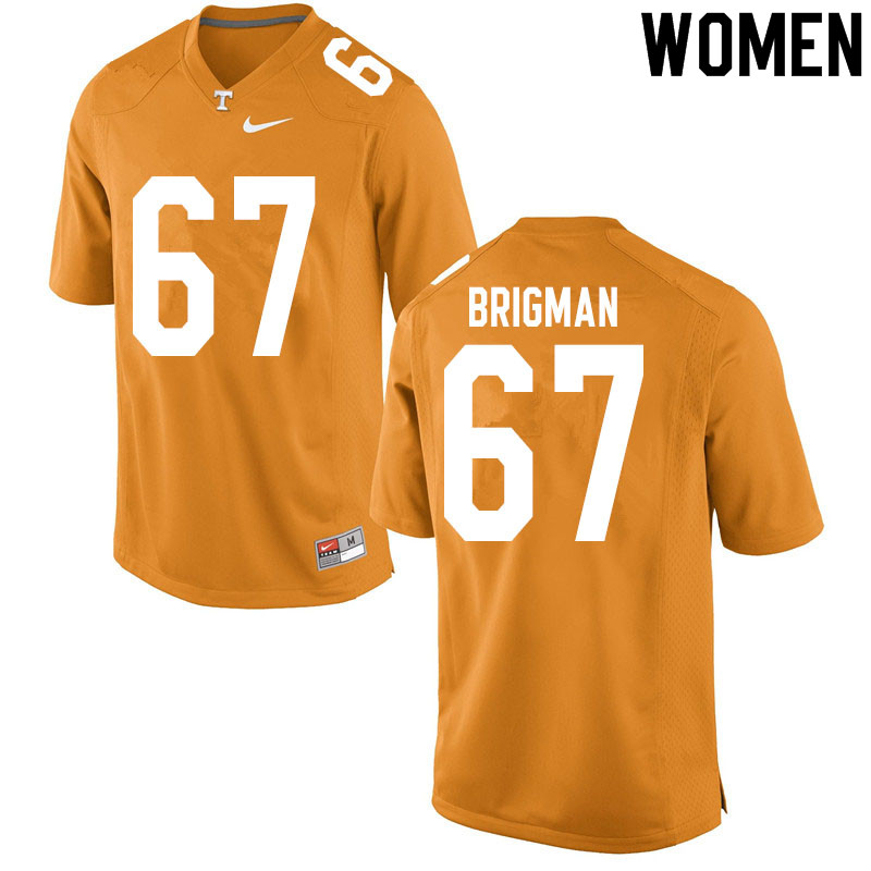 Women #67 Jacob Brigman Tennessee Volunteers College Football Jerseys Sale-Orange